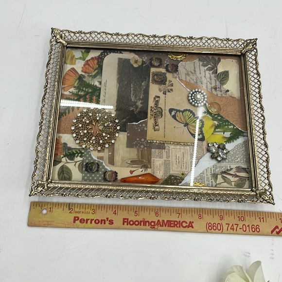 Vintage Maximalist MCM Decor Orange Floral - Picture 12 of 12